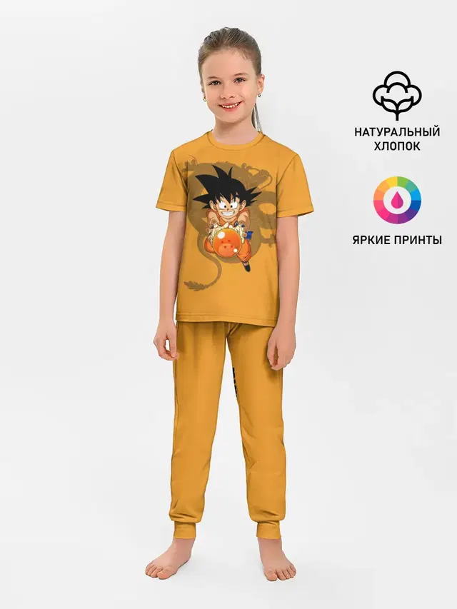 Детская пижама с брюками с принтом «Kid Goku»