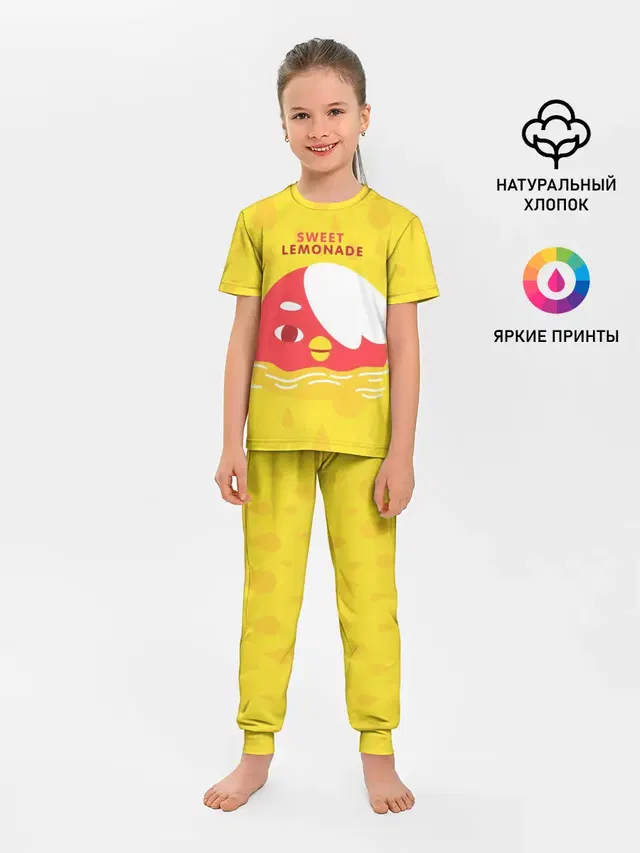 Детская пижама с брюками с принтом «Toca Boca — Sweet lemonade»