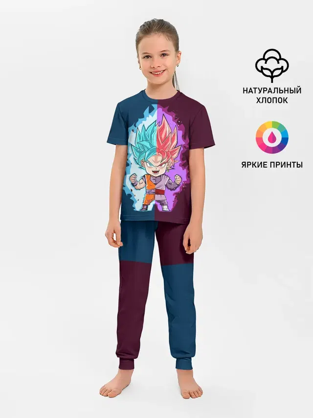 Детская пижама с брюками с принтом «Vegeta power»
