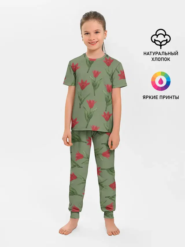 Детская пижама с брюками