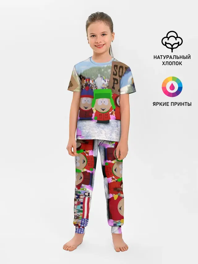 Детская пижама с брюками с принтом «Мультфильмы — Южный Парк / South Park .»