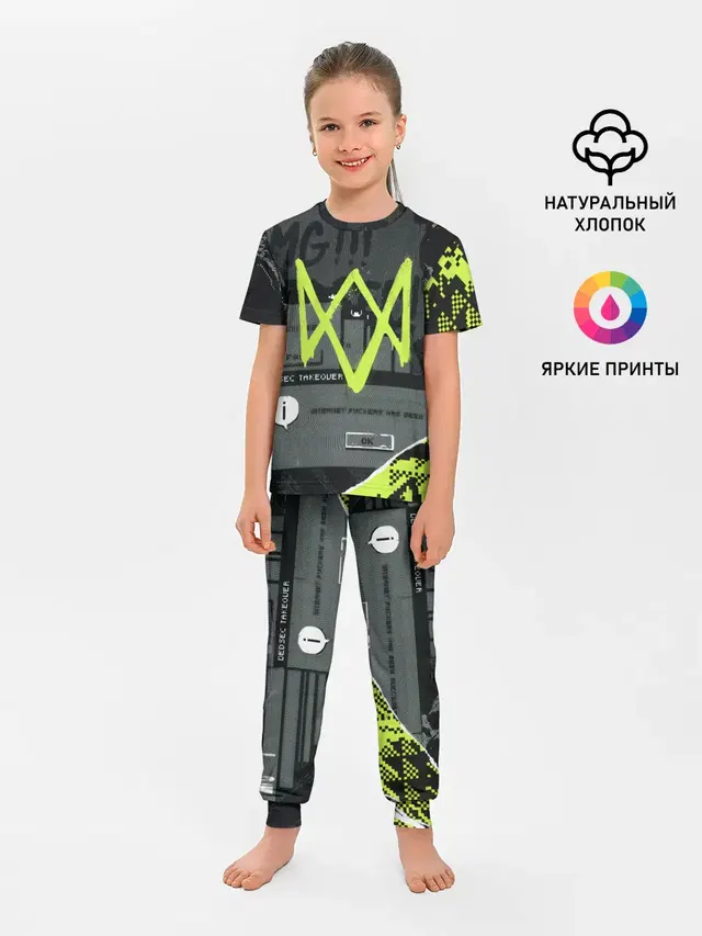 Детская пижама с брюками с принтом «WD Legion — WATCH DOGS: LEGION.»