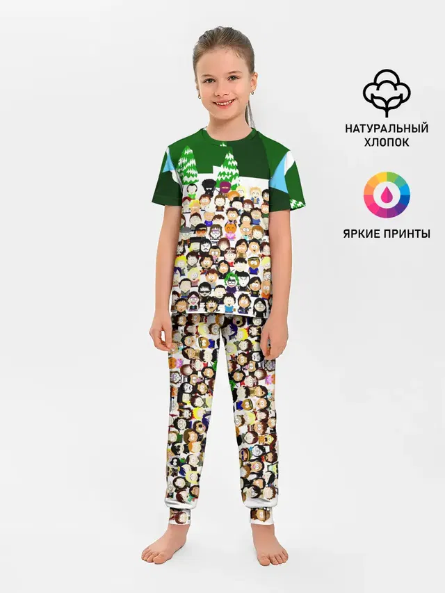 Детская пижама с брюками с принтом «Мультфильмы — Южный Парк / South Park .»