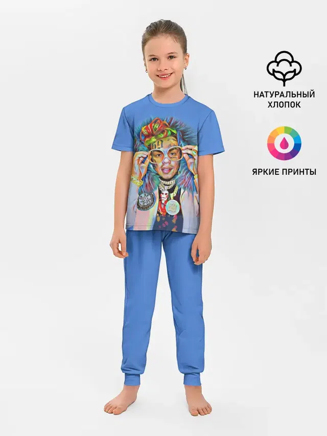 Детская пижама с брюками с принтом «6IX9INE — 6IX9INE SWAG»