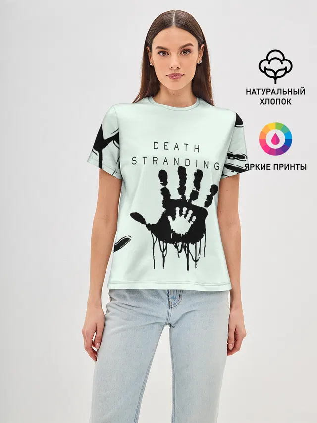Женская базовая футболка с принтом «Handprint»
