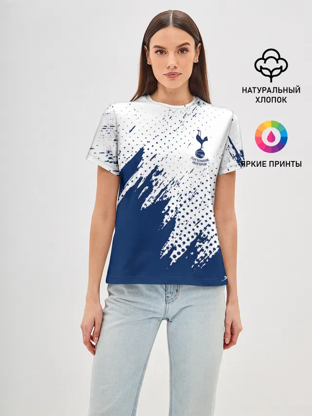 Женская базовая футболка с принтом «Tottenham — Tottenham Hotspur.»
