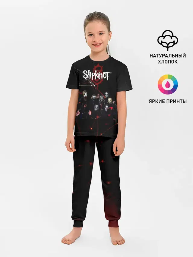 Детская пижама с брюками с принтом «Slipknot»