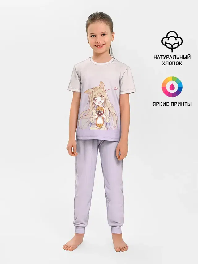 Детская пижама с брюками