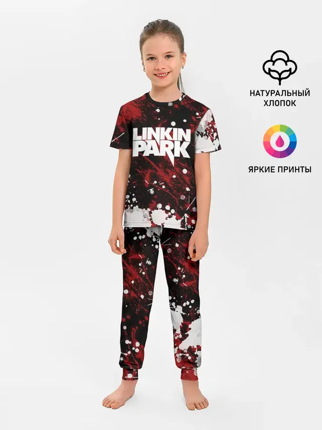 Детская пижама с брюками с принтом «Linkin Park logo»