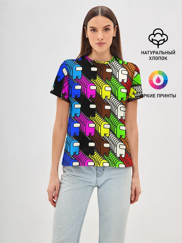 Женская базовая футболка с принтом «Pattern»