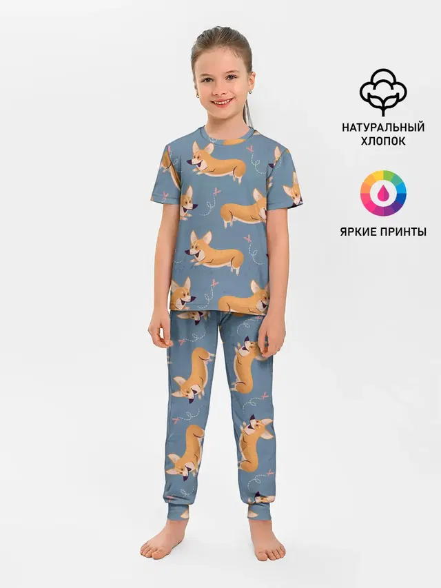 Корги с бабочкой
