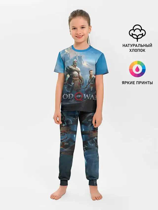 Детская пижама с брюками с принтом «God of war»