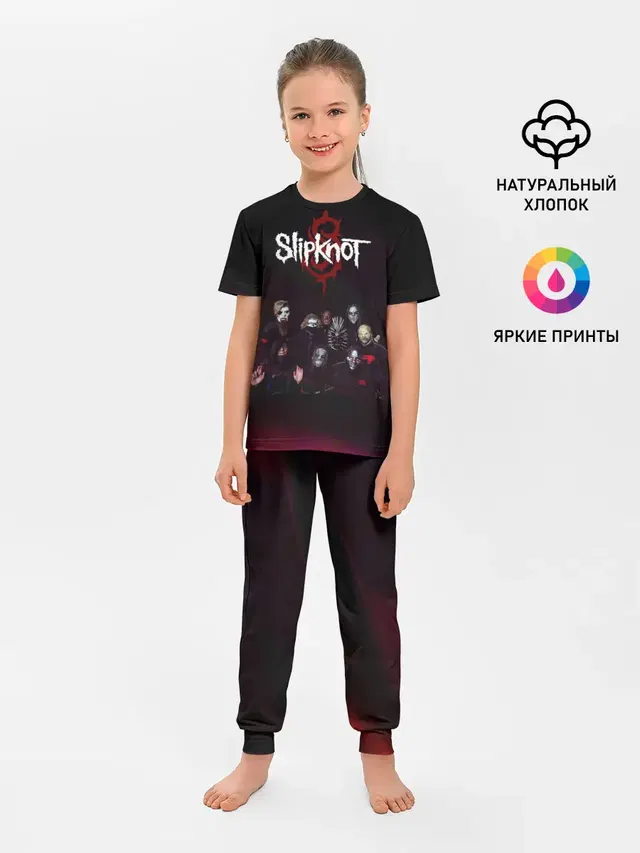 Детская пижама с брюками с принтом «Slipknot»