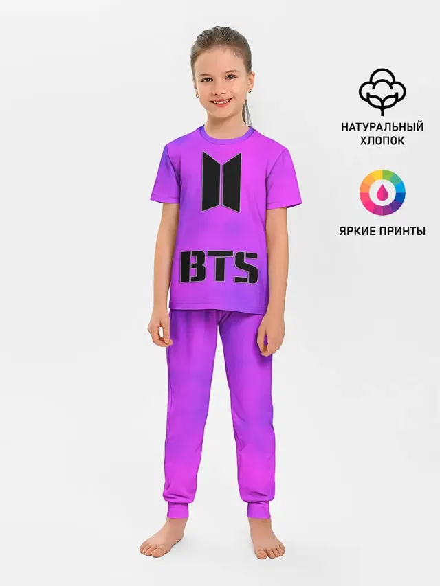 Детская пижама с брюками с принтом «BTS — BTS ЮЖНОКОРЕЙСКИЙ БОЙБЕНД»