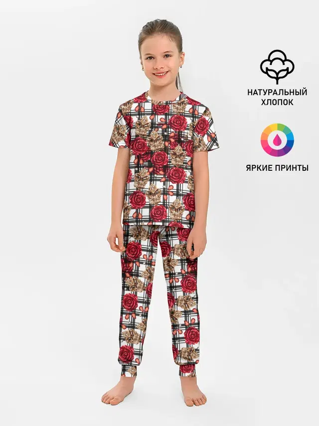 Розы в клеточку