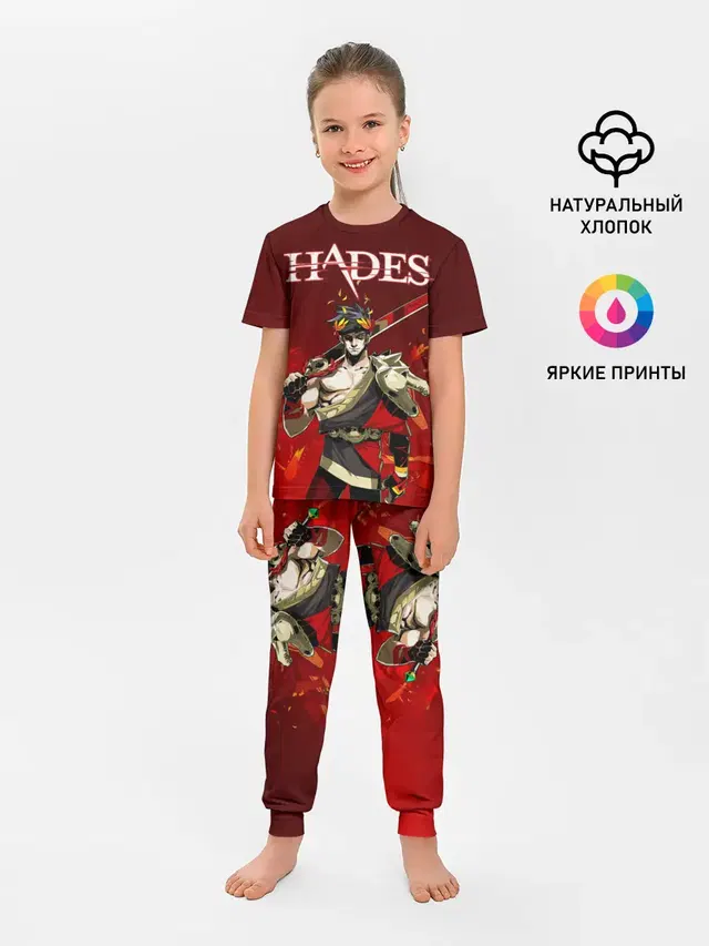 Детская пижама с брюками с принтом «Hades Zagrei»