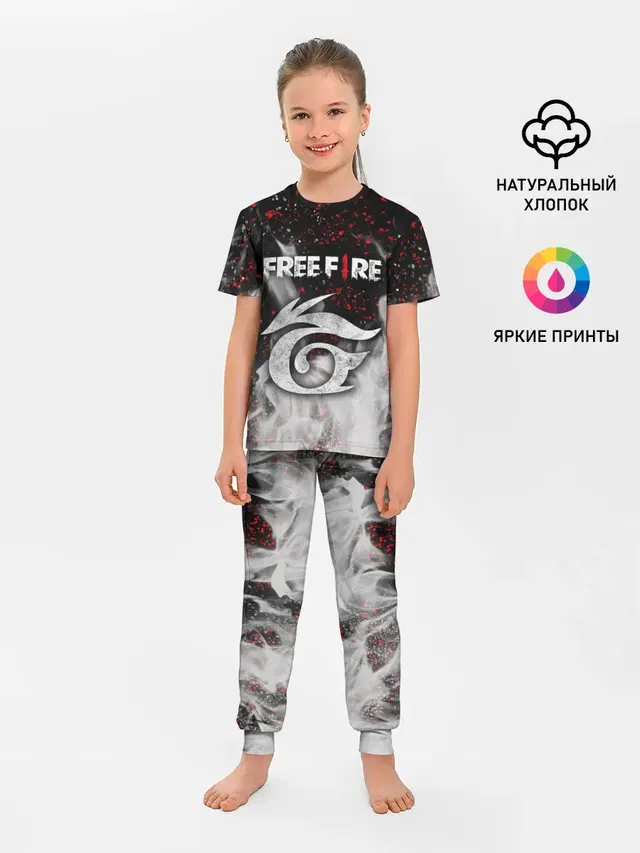 Детская пижама с брюками с принтом «Garena Free Fire»