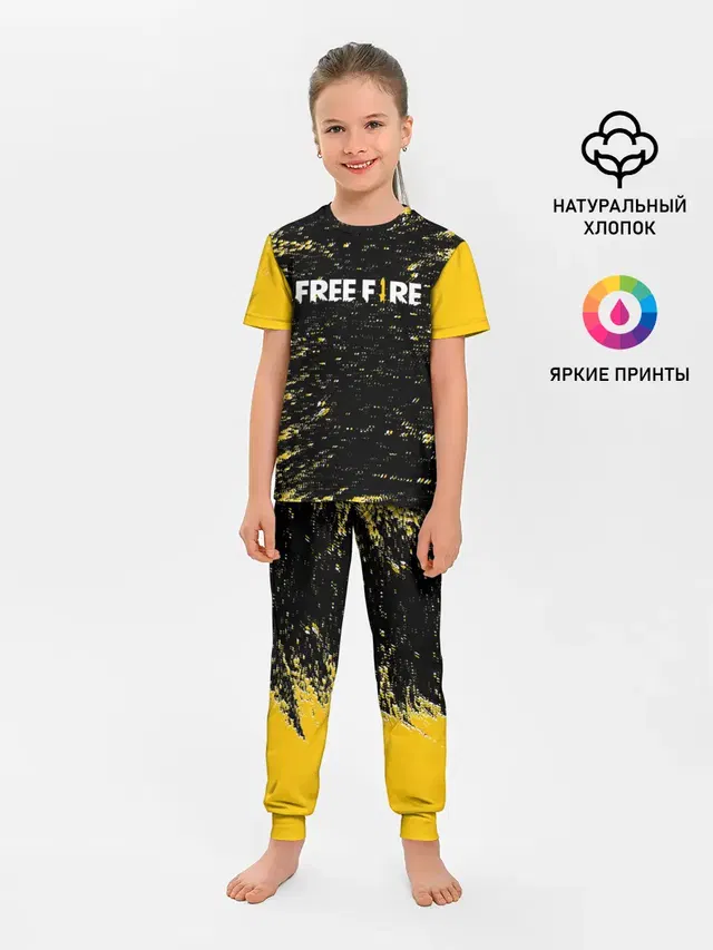 Детская пижама с брюками с принтом «dagger — Garena Free Fire - День Booyah.»