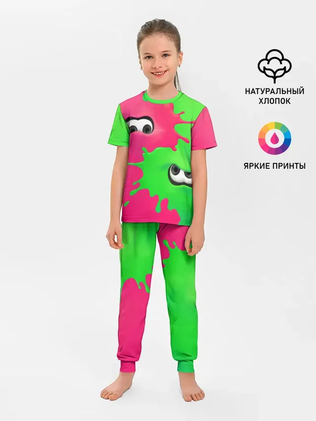 Детская пижама с брюками с принтом «Игры — Splatoon 2»