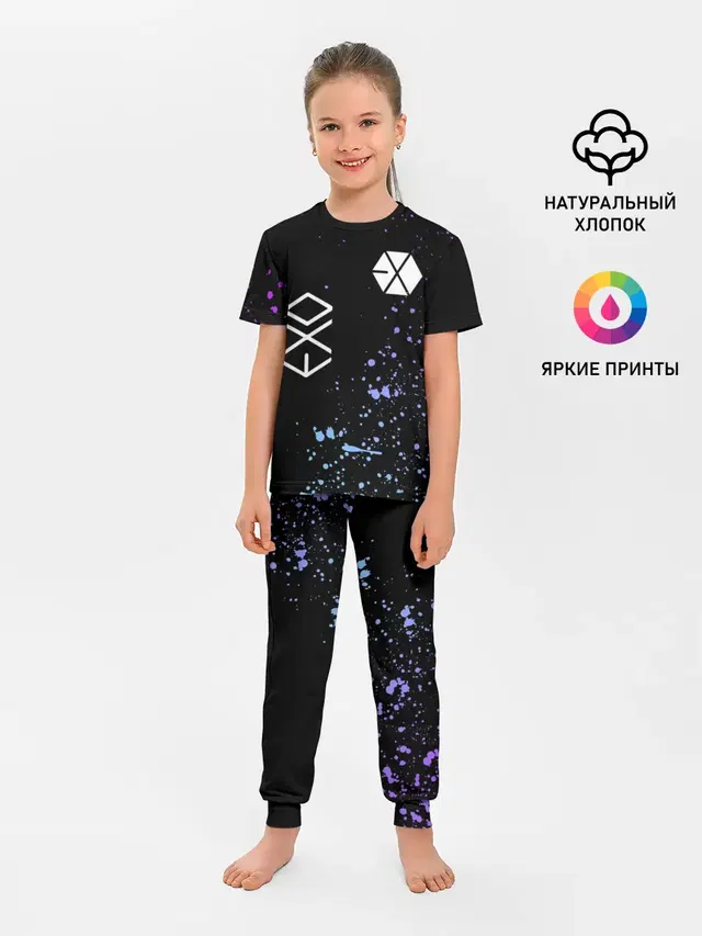 Детская пижама с брюками с принтом «Exo — EXO BAND.»