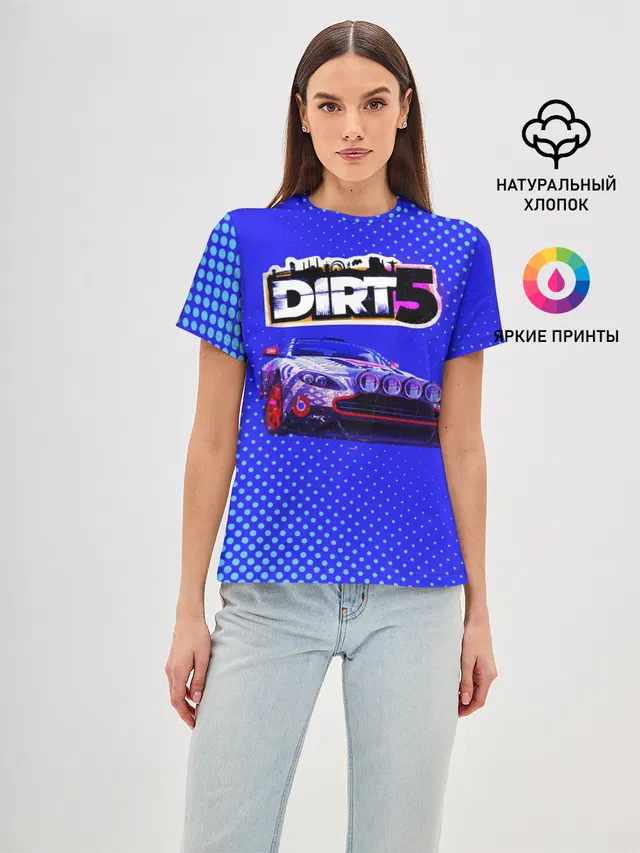 Женская базовая футболка с принтом «Dirt 5»