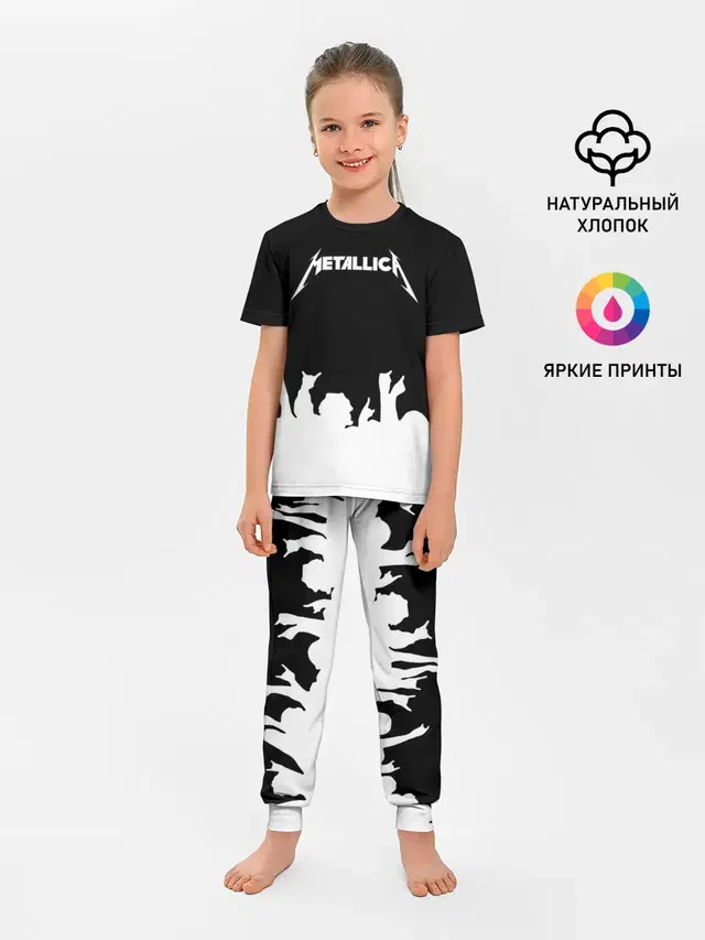 Детская пижама с брюками с принтом «Metallica»