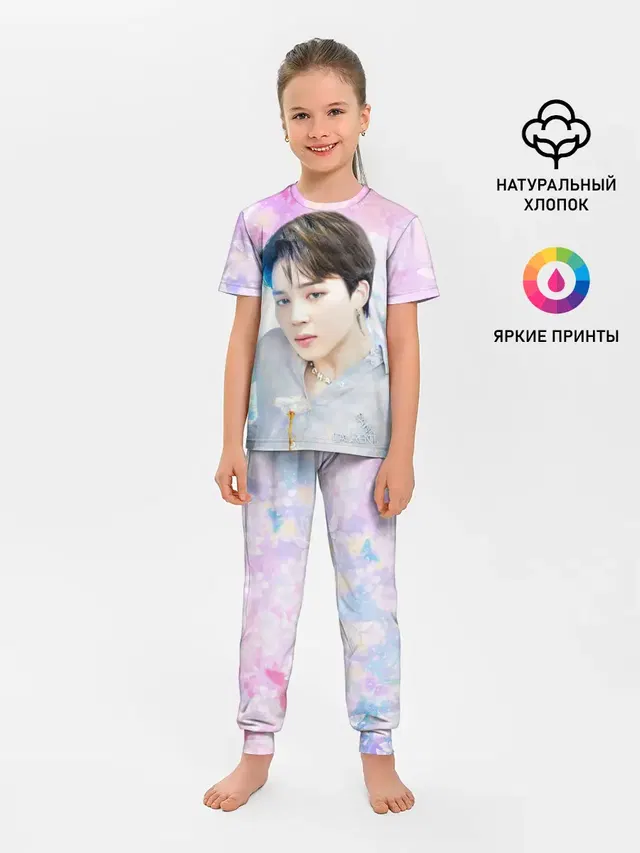 Детская пижама с брюками с принтом «BTS — БТС 2020 Season Greeting Чимин»