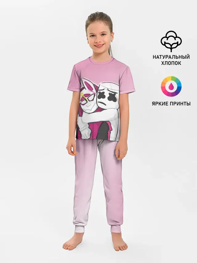 Детская пижама с брюками с принтом «Marshmello — Fortnite Marshmello»