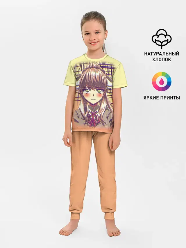 Детская пижама с брюками с принтом «Doki Doki Literature Club — Game Doki Doki Literature Club»