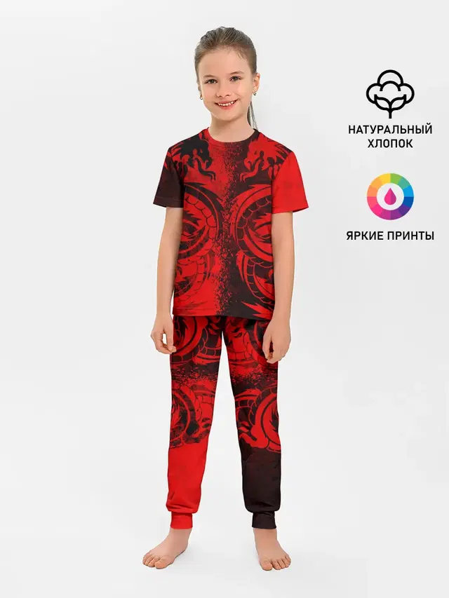 BLACK RED DRAGONS TATOO