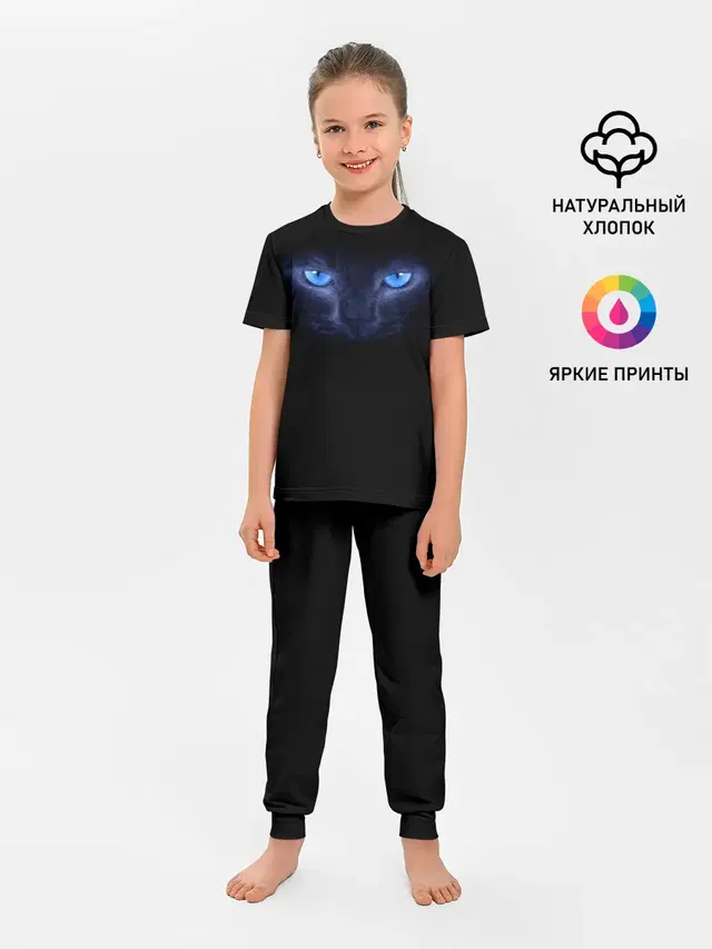Кошка с голубыми глазами