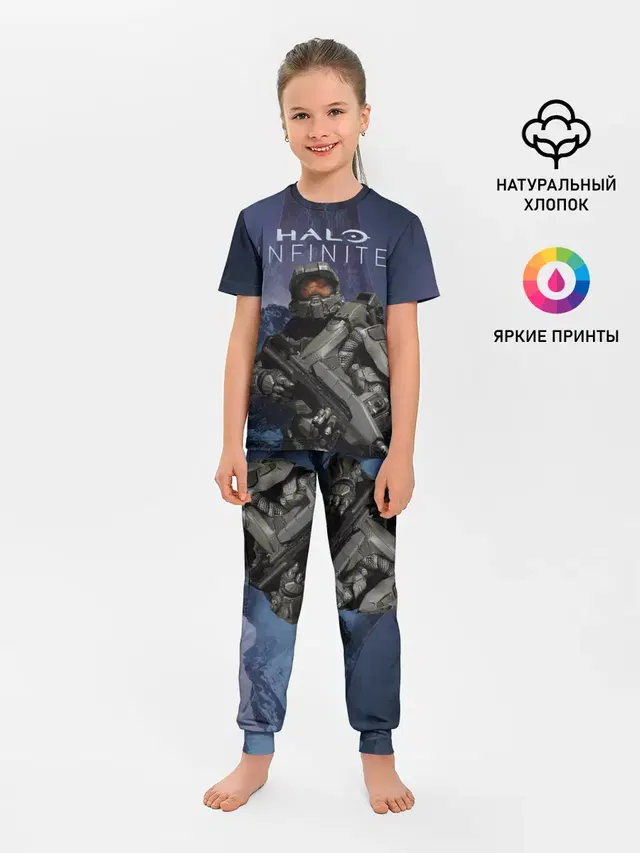 Детская пижама с брюками с принтом «Halo Infinite»