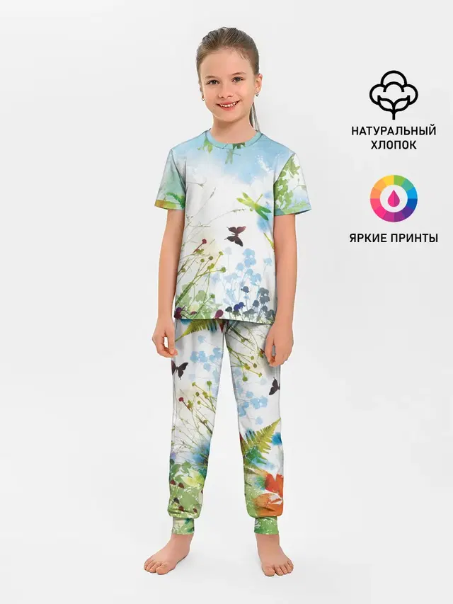 Детская пижама с брюками