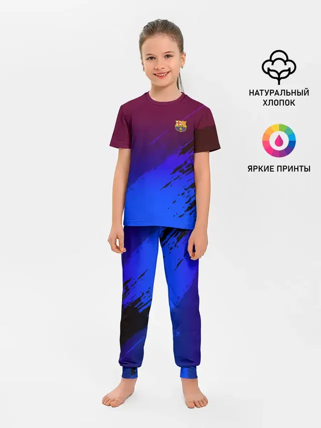 Детская пижама с брюками с принтом «Барселона — FC Barcelona SPORT»