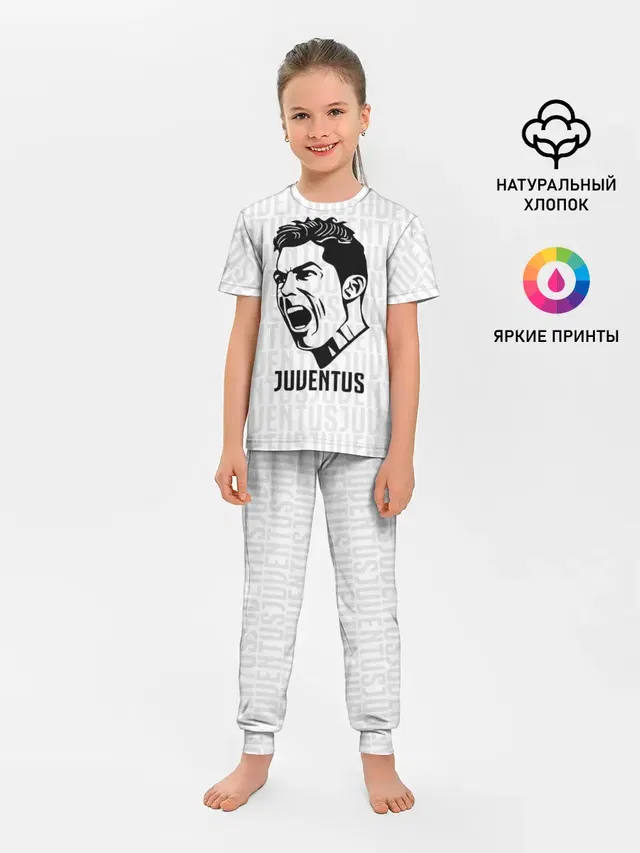 Детская пижама с брюками с принтом «Ювентус — RONALDO JUVE SPORT»