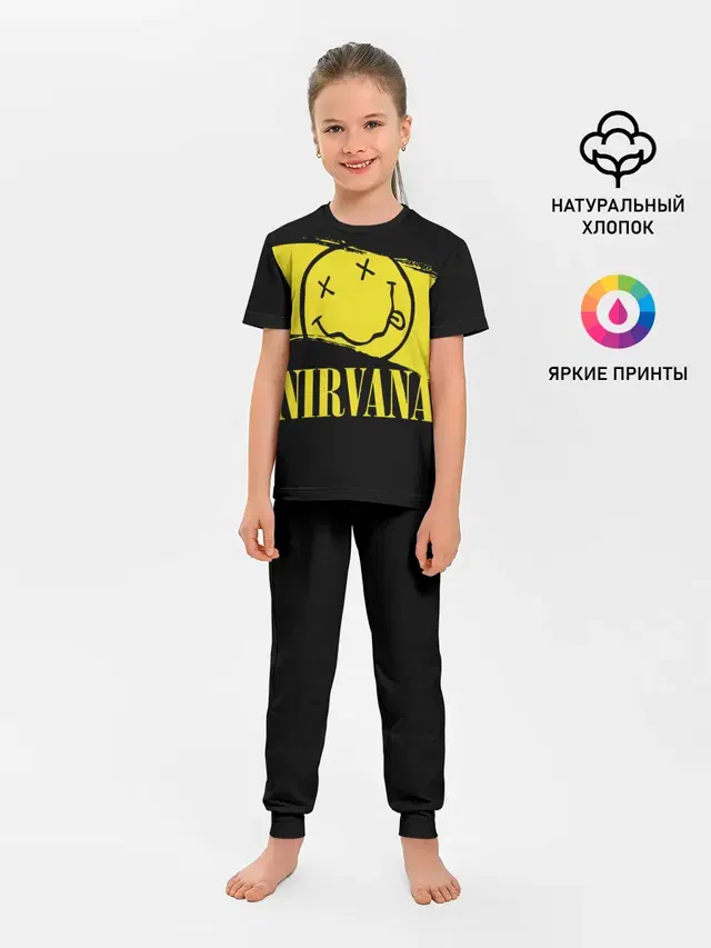 Детская пижама с брюками с принтом «Nirvana»
