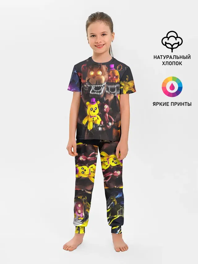 Детская пижама с брюками с принтом «Nightmare Freddy — FIVE NIGHTS AT FREDDYS»