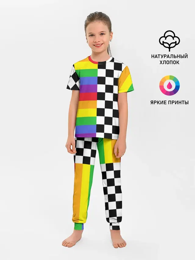 Детская пижама с брюками с принтом «6IX9INE — Rainbow»