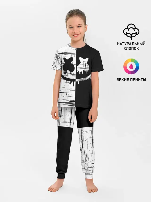 Детская пижама с брюками с принтом «Marshmello — FORTNITE MARSHMELLO.»