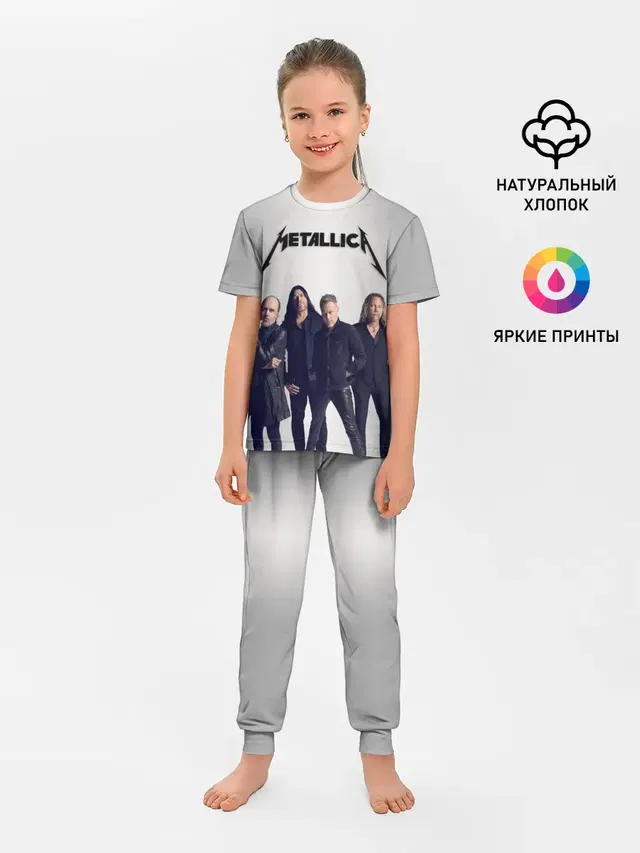Детская пижама с брюками с принтом «Metallica»