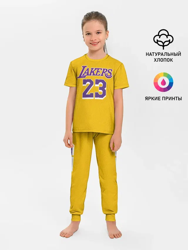 Детская пижама с брюками с принтом «НБА — James 18-19 LA Lakers home»