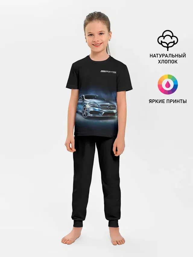 Детская пижама с брюками с принтом «Merсedes — Mercedes AMG»