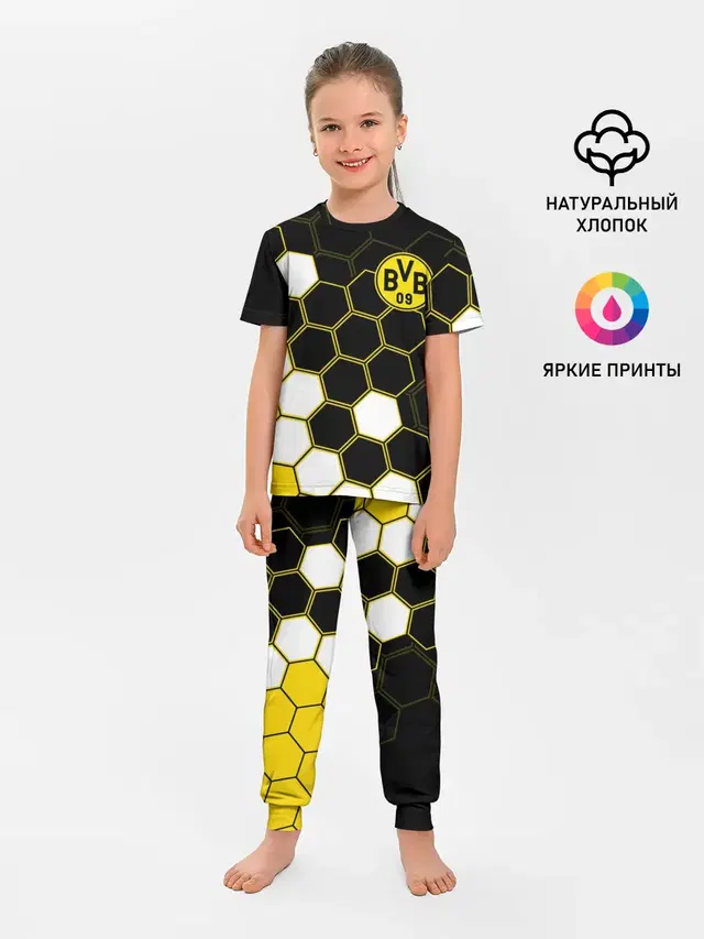 Детская пижама с брюками с принтом «Borussia — ФК БОРУССИЯ — FC BORUSSIA»