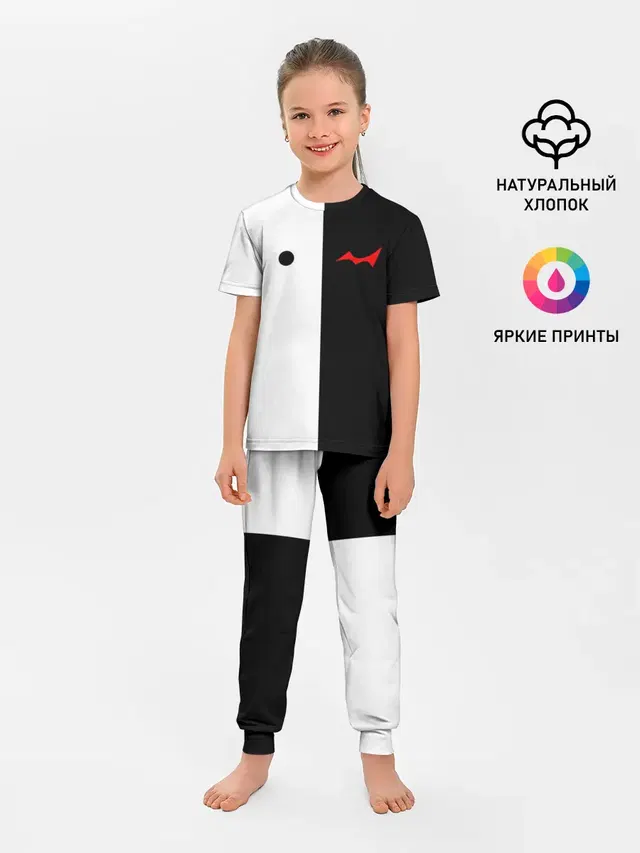 Детская пижама с брюками с принтом «MONOKUMA Eyes»