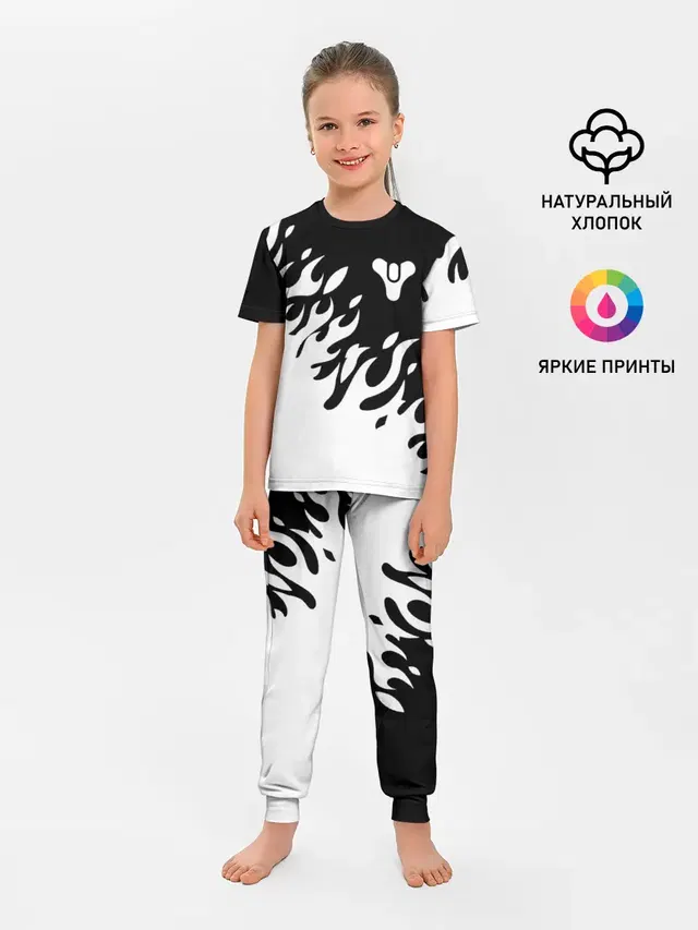 Детская пижама с брюками с принтом «Tricorn logo»