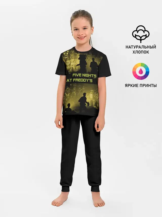 Детская пижама с брюками с принтом «Five Nights At Freddy\s»