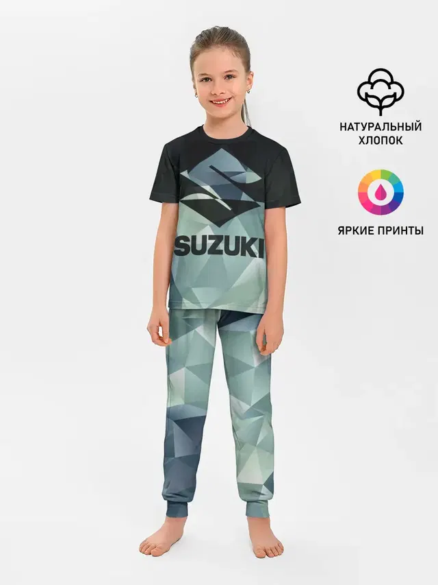 Детская пижама с брюками с принтом «Suzuki»
