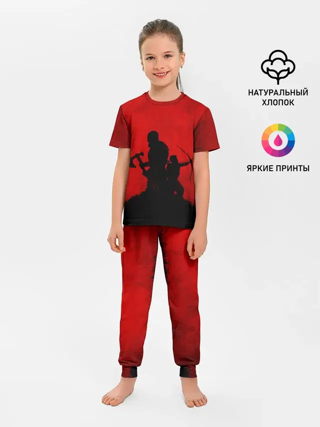 Детская пижама с брюками с принтом «Kratos»