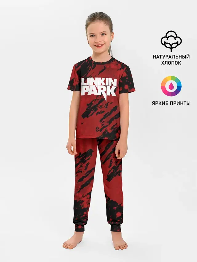 Детская пижама с брюками с принтом «Linkin Park»