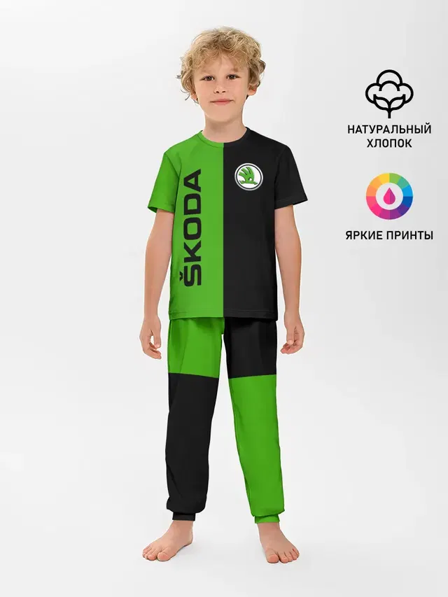 SKODA черно-зеленый